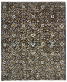 Hand knotted Ikat Rug  8' x 9'1